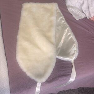 White Faux Fur Stole